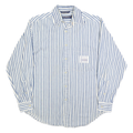 NAUTICA Mens Blue & White Striped Shirt S Classic Fit Casual Cotton Blend