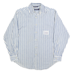 NAUTICA Mens Blue & White Striped Shirt S Classic Fit Casual Cotton Blend