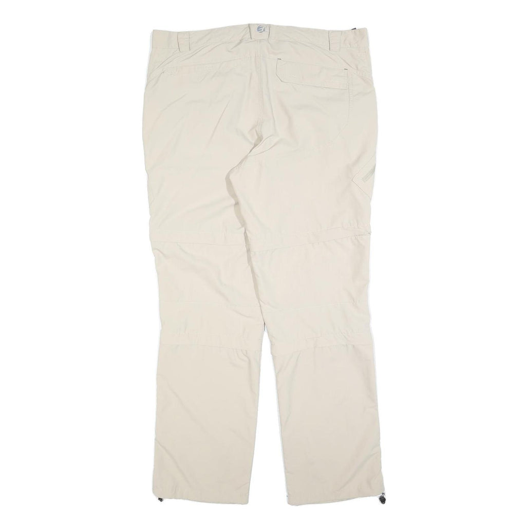 ICEPEAK Mens Polyester Blend Beige Regular Zip Trousers W40 L34 Outdoor Casual