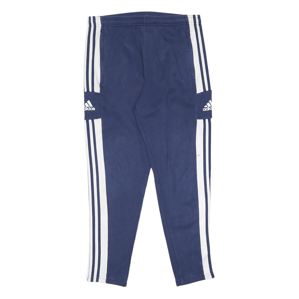 ADIDAS Mens Joggers Navy Blue & White Regular Tapered L W32 L29 Sportswear