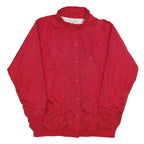 BLAIR Womens Red Nylon Plain Button Jacket M Lightweight Casual Outerwear