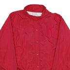 BLAIR Womens Red Nylon Plain Button Jacket M Lightweight Casual Outerwear