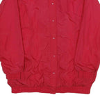 BLAIR Womens Red Nylon Plain Button Jacket M Lightweight Casual Outerwear