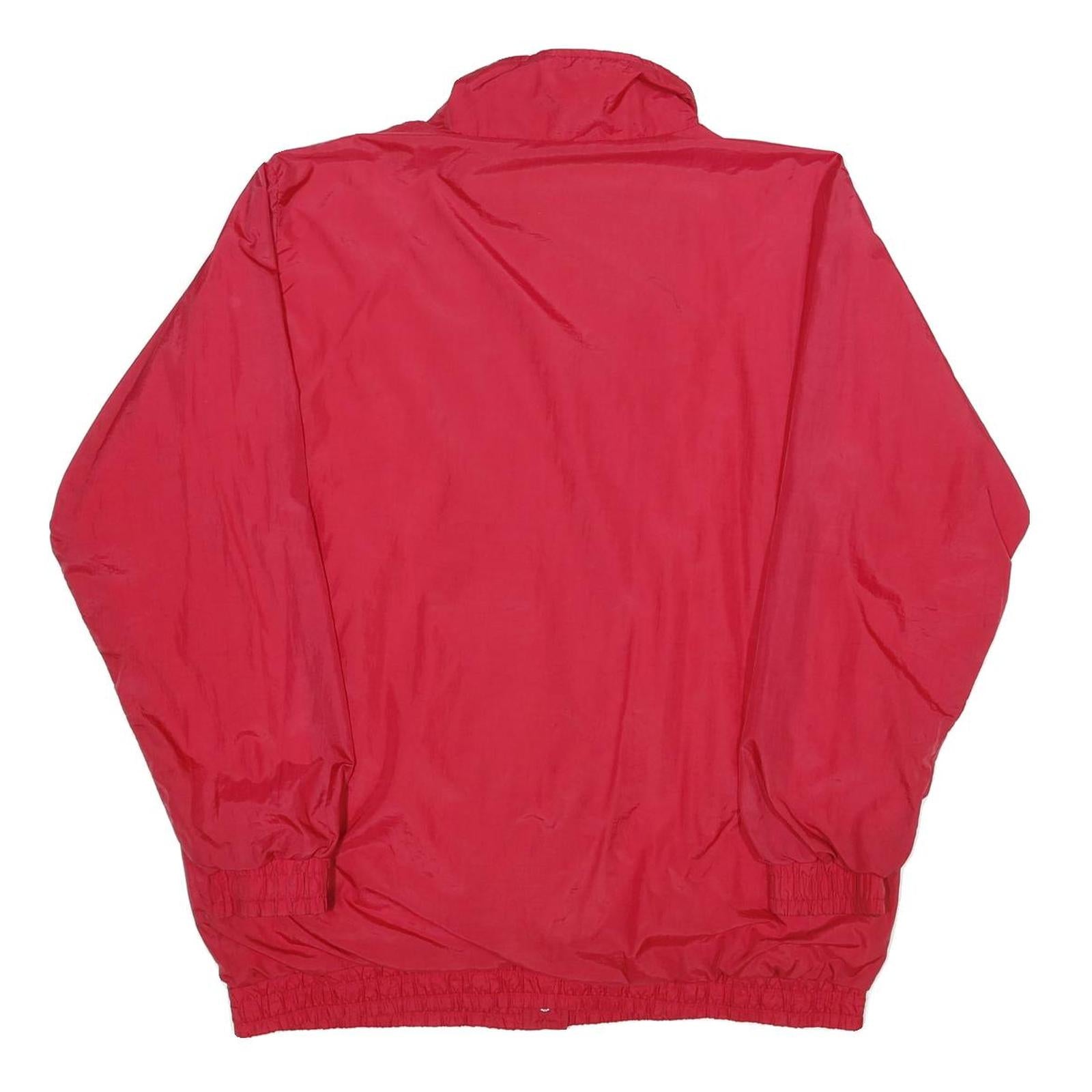 BLAIR Womens Red Nylon Plain Button Jacket M Lightweight Casual Outerwear