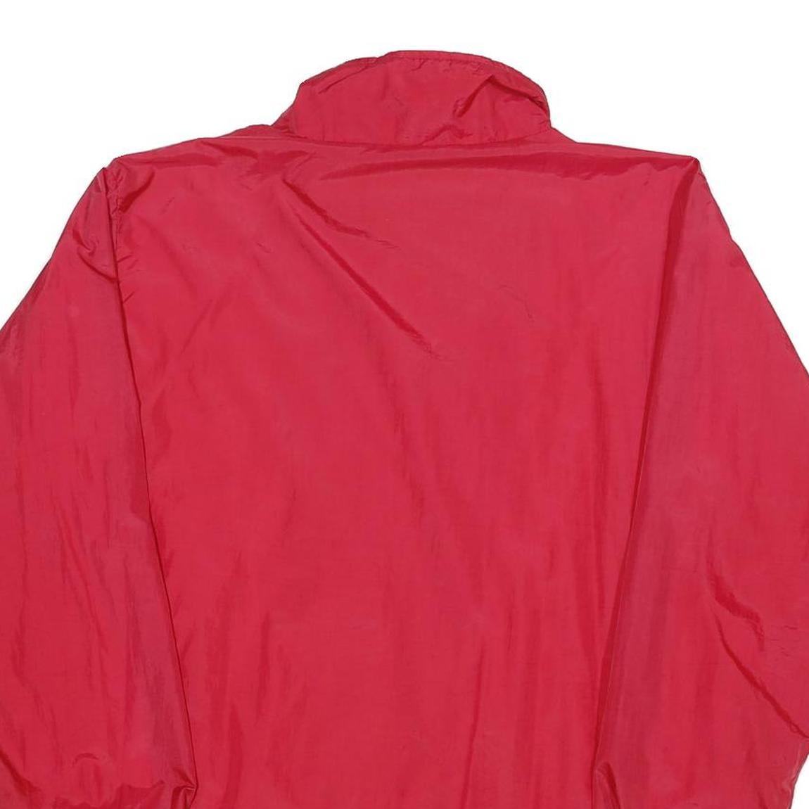BLAIR Womens Red Nylon Plain Button Jacket M Lightweight Casual Outerwear