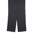 DICKIES Mens Cotton Blend Black Regular Straight Trousers W30 L33 Workwear Zip