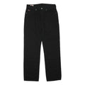 LEE Mens Black Cotton Blend Regular Straight Trousers W32 L31 Classic Button