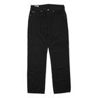 LEE Mens Black Cotton Blend Regular Straight Trousers W32 L31 Classic Button