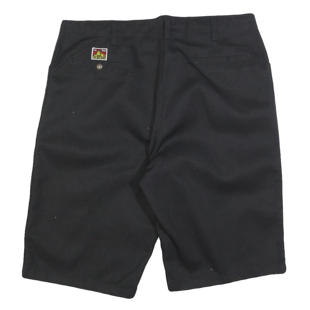BEN DAVIS Mens Shorts Black Cotton Blend Casual 2XL W40 Workwear Durable