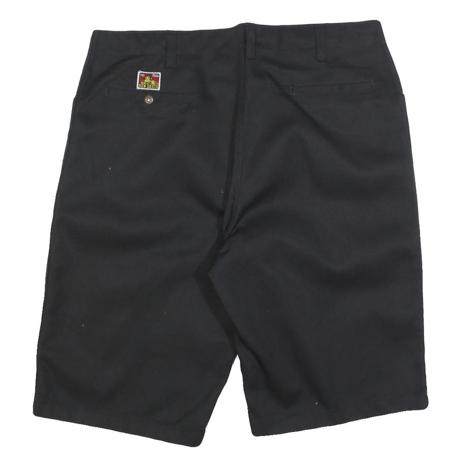 BEN DAVIS Mens Shorts Black Cotton Blend Casual 2XL W40 Workwear Durable