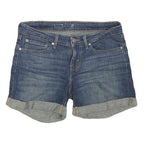 LEVI'S Womens Denim Blue Casual Shorts M W32 Rolled Hem Classic Fit
