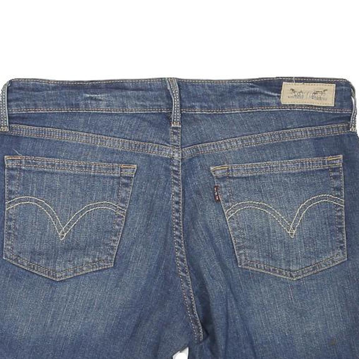 LEVI'S Womens Denim Blue Casual Shorts M W32 Rolled Hem Classic Fit