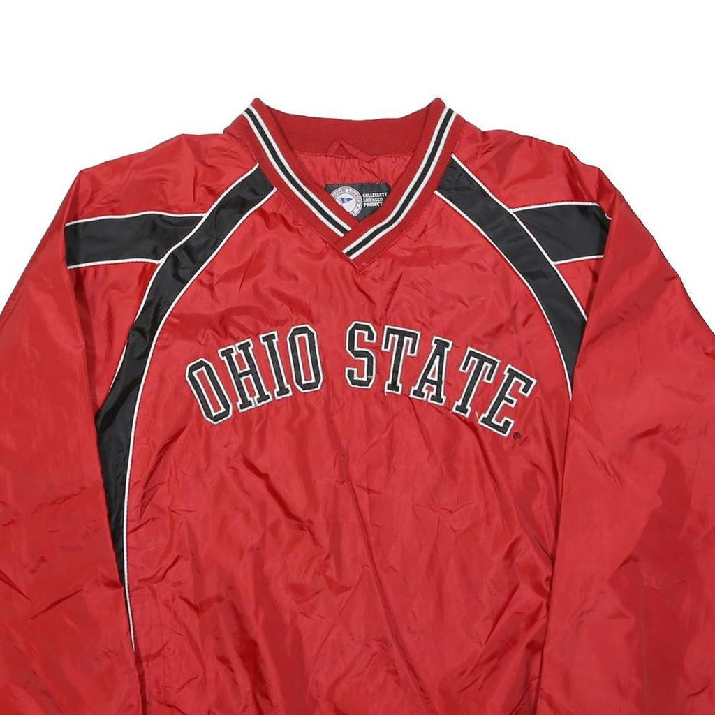 C-III SPORTS Mens Red & Black Ohio State Nylon Jacket M Windbreaker Pullover
