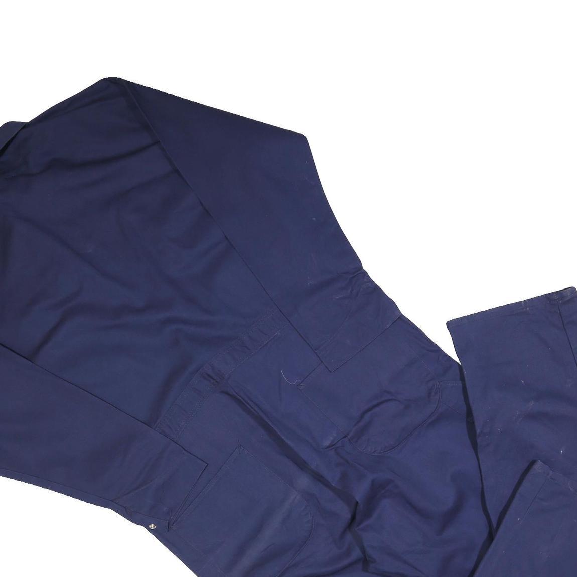 RED KAP Mens Navy Blue Cotton Blend Dungarees Relaxed Fit 2XL W48 L32 Workwear