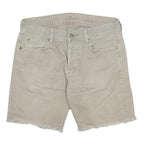 7 FOR ALL MANKIND Mens Shorts Beige Casual Cotton M W31 Frayed Hem Summer
