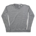 ADIDAS Womens Grey Sweatshirt M Crew Neck Polyester Blend Sportswear Casual