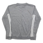 ADIDAS Womens Grey Sweatshirt M Crew Neck Polyester Blend Sportswear Casual
