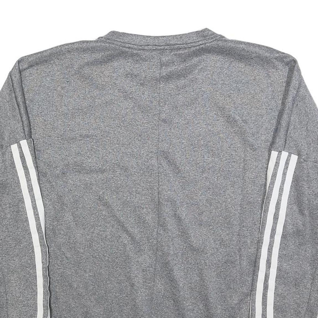 ADIDAS Womens Grey Sweatshirt M Crew Neck Polyester Blend Sportswear Casual