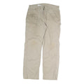 CARHARTT Mens Jeans Relaxed Straight Denim Beige W36 L32 Cotton Workwear