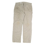 CARHARTT Mens Jeans Relaxed Straight Denim Beige W36 L32 Cotton Workwear