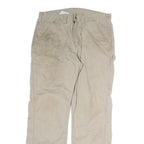 CARHARTT Mens Jeans Relaxed Straight Denim Beige W36 L32 Cotton Workwear