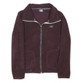 NEW BALANCE Womens Maroon Zip Jacket L Polyester Blend Plain Casual Activewear