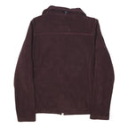 NEW BALANCE Womens Maroon Zip Jacket L Polyester Blend Plain Casual Activewear
