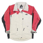 THE NORTH FACE Womens Red & Beige Outdoor Jacket L Polyester Blend Zip Gore-Tex