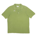 KAPPA Mens Green Short Sleeve Plain Polo Shirt L Classic Cotton Casual