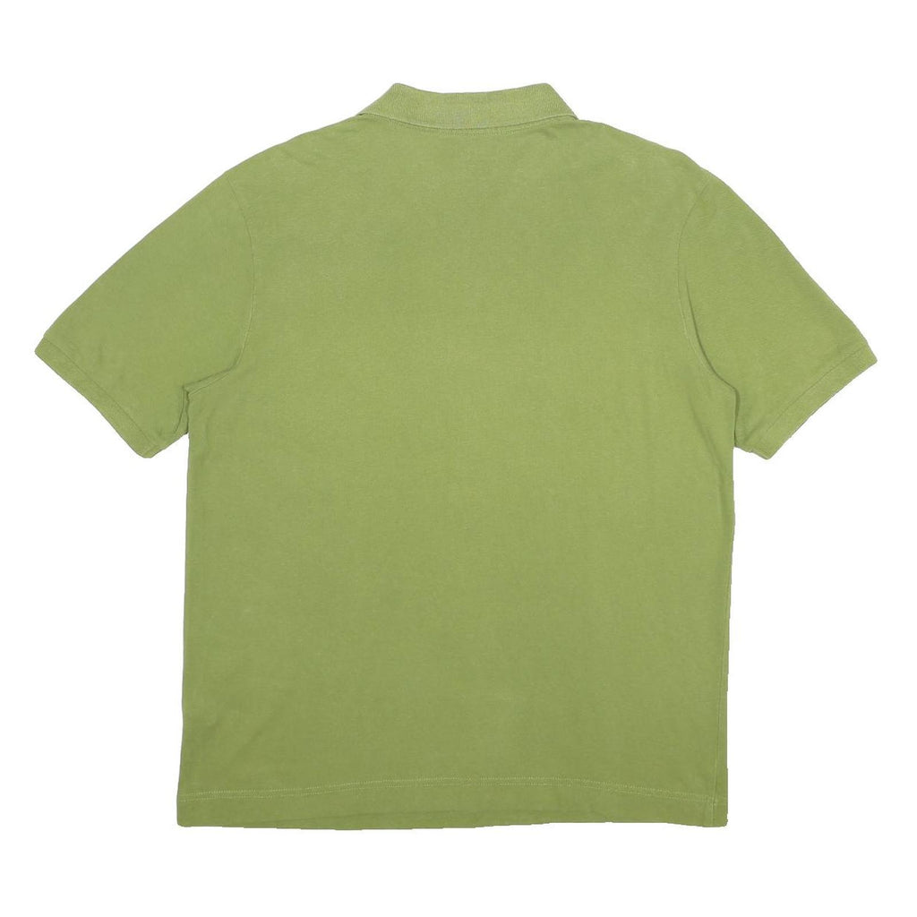 KAPPA Mens Green Short Sleeve Plain Polo Shirt L Classic Cotton Casual