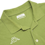 KAPPA Mens Green Short Sleeve Plain Polo Shirt L Classic Cotton Casual