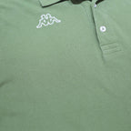 KAPPA Mens Green Short Sleeve Plain Polo Shirt L Classic Cotton Casual