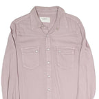 BA&SH Mens Pink Pastel Cotton Blend Shirt S Casual Button-Up Long Sleeve