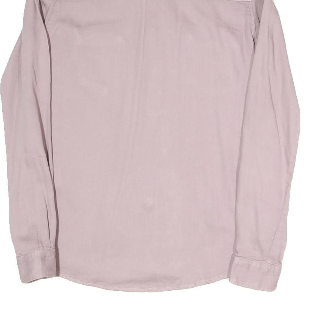 BA&SH Mens Pink Pastel Cotton Blend Shirt S Casual Button-Up Long Sleeve
