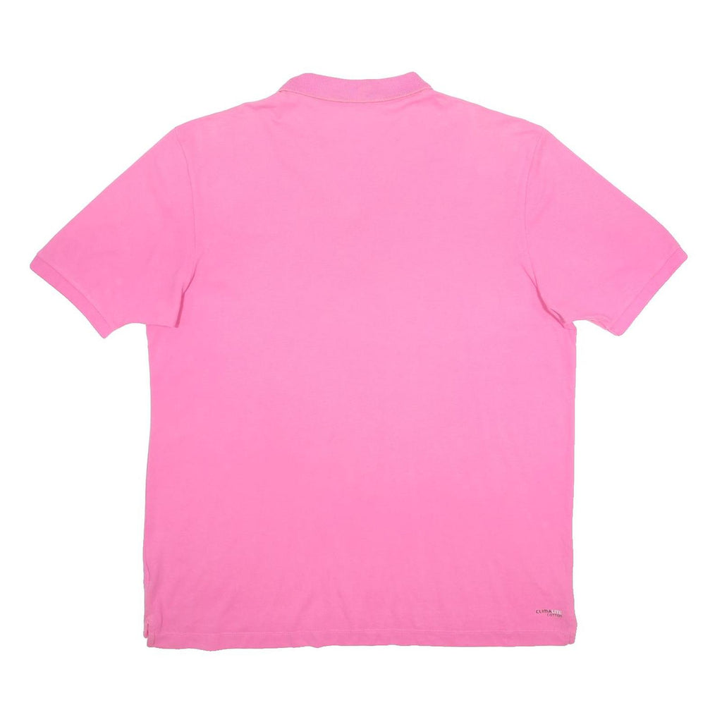 ADIDAS Mens Pink Polo Shirt 2XL Cotton Blend Short Sleeve Basic Casual Wear