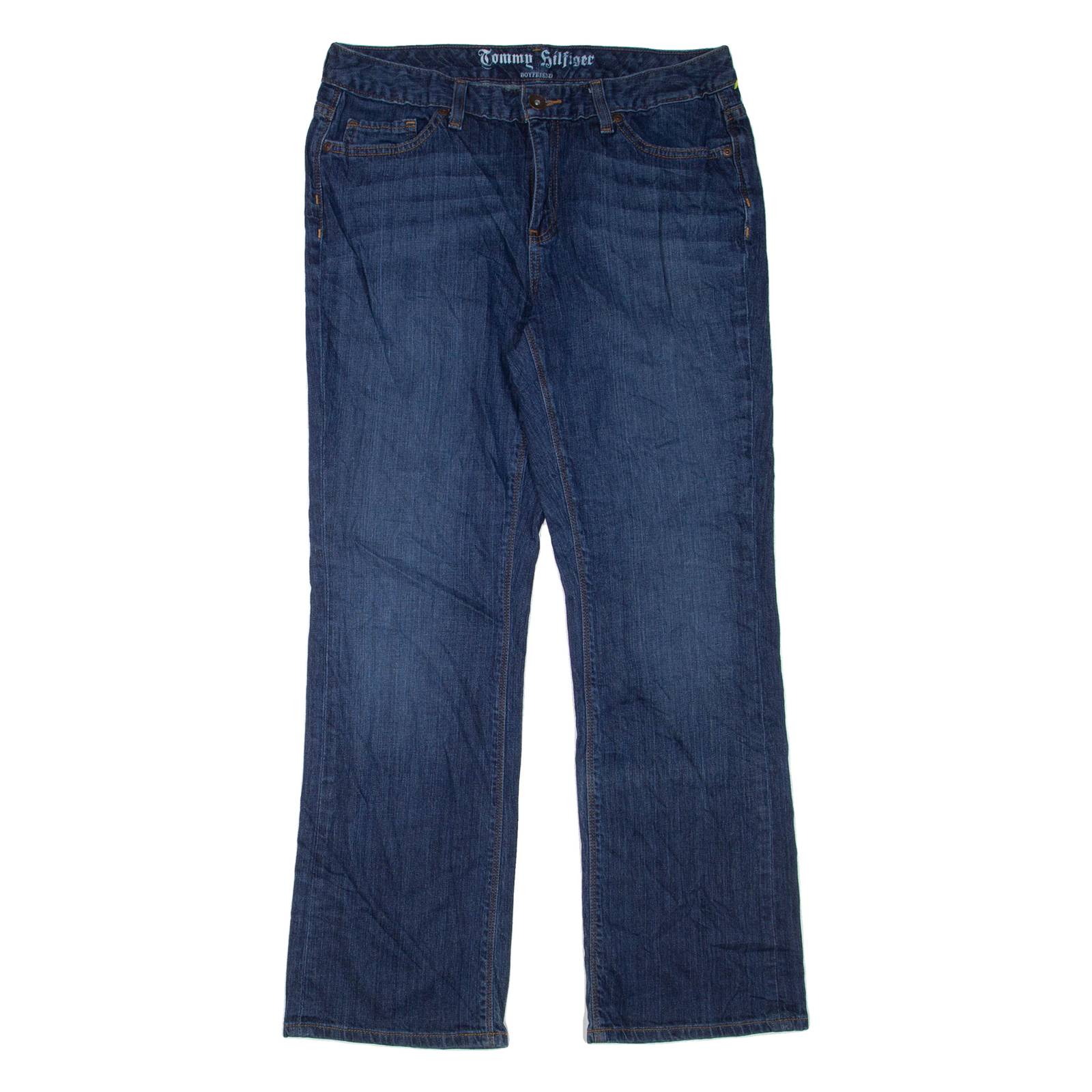 TOMMY HILFIGER Womens Jeans Blue Regular Boyfriend W32 L30
