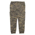 FSBN Camo Cargo Mens Trousers Beige Relaxed Tapered W32 L28