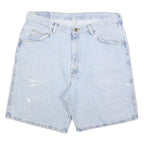 WRANGLER Mens Shorts Blue Casual Denim L W36 Cotton Blend Relaxed Fit