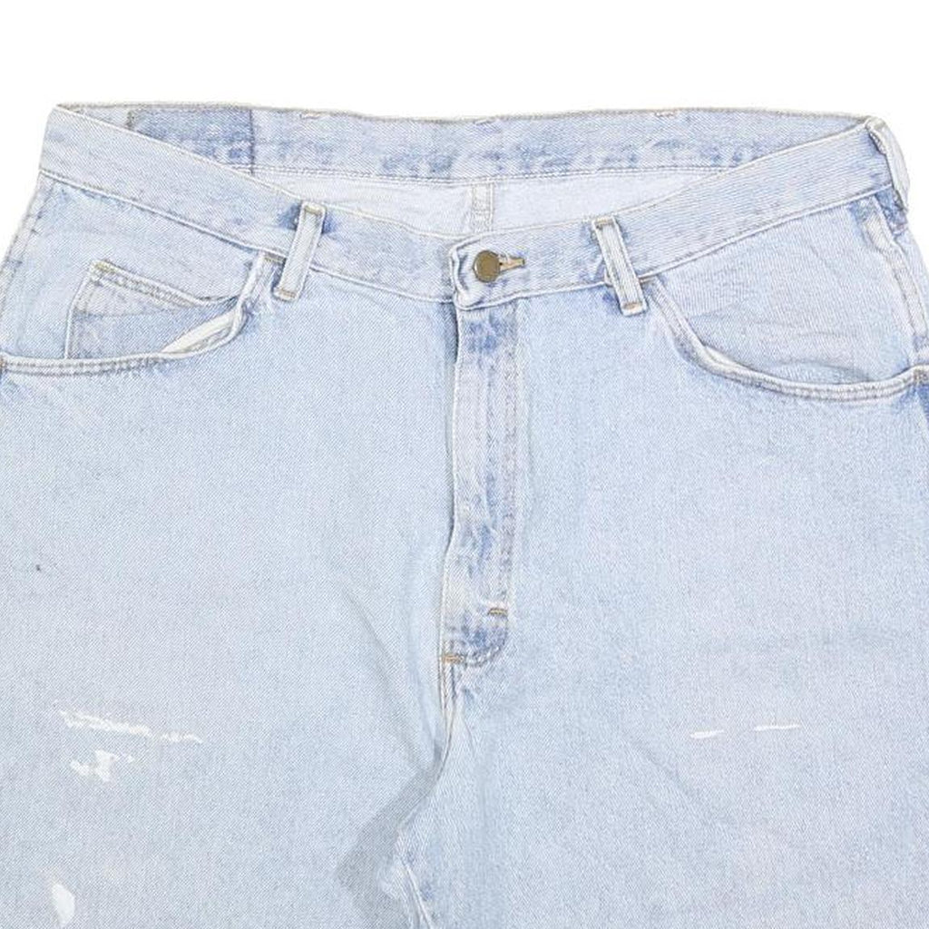 WRANGLER Mens Shorts Blue Casual Denim L W36 Cotton Blend Relaxed Fit