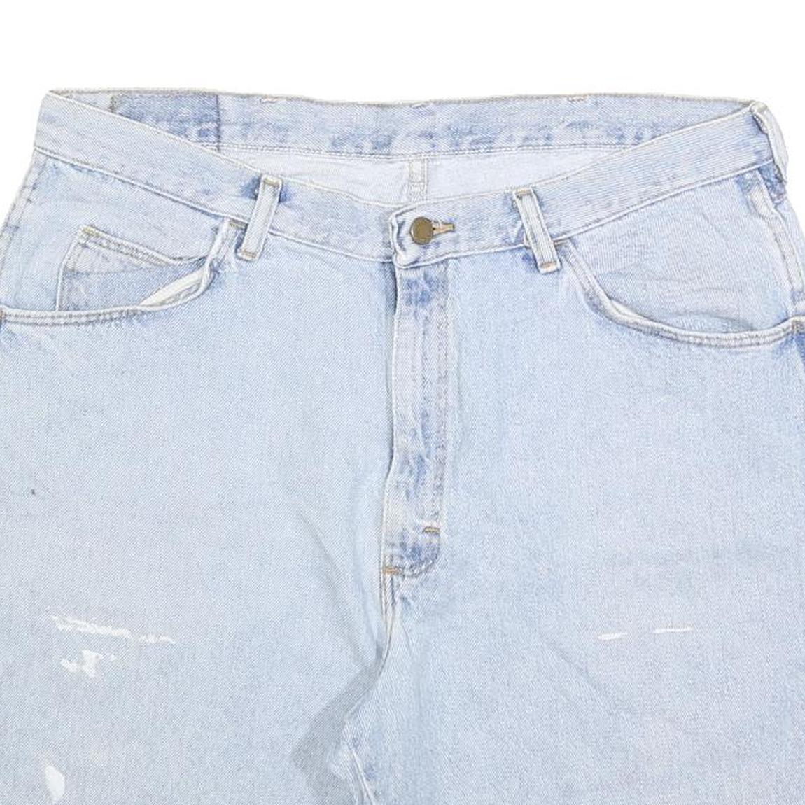 WRANGLER Mens Shorts Blue Casual Denim L W36 Cotton Blend Relaxed Fit