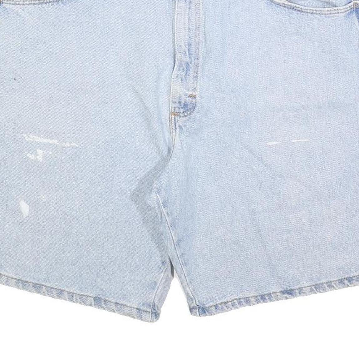 WRANGLER Mens Shorts Blue Casual Denim L W36 Cotton Blend Relaxed Fit