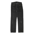 LEVI'S 505 Mens Jeans Black Regular Straight Denim Medium W30 L33 Zip Closure