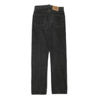 LEVI'S 505 Mens Jeans Black Regular Straight Denim Medium W30 L33 Zip Closure