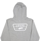 VANS Mens Grey Hoodie M Skate Logo Print Casual Cotton Blend Pullover