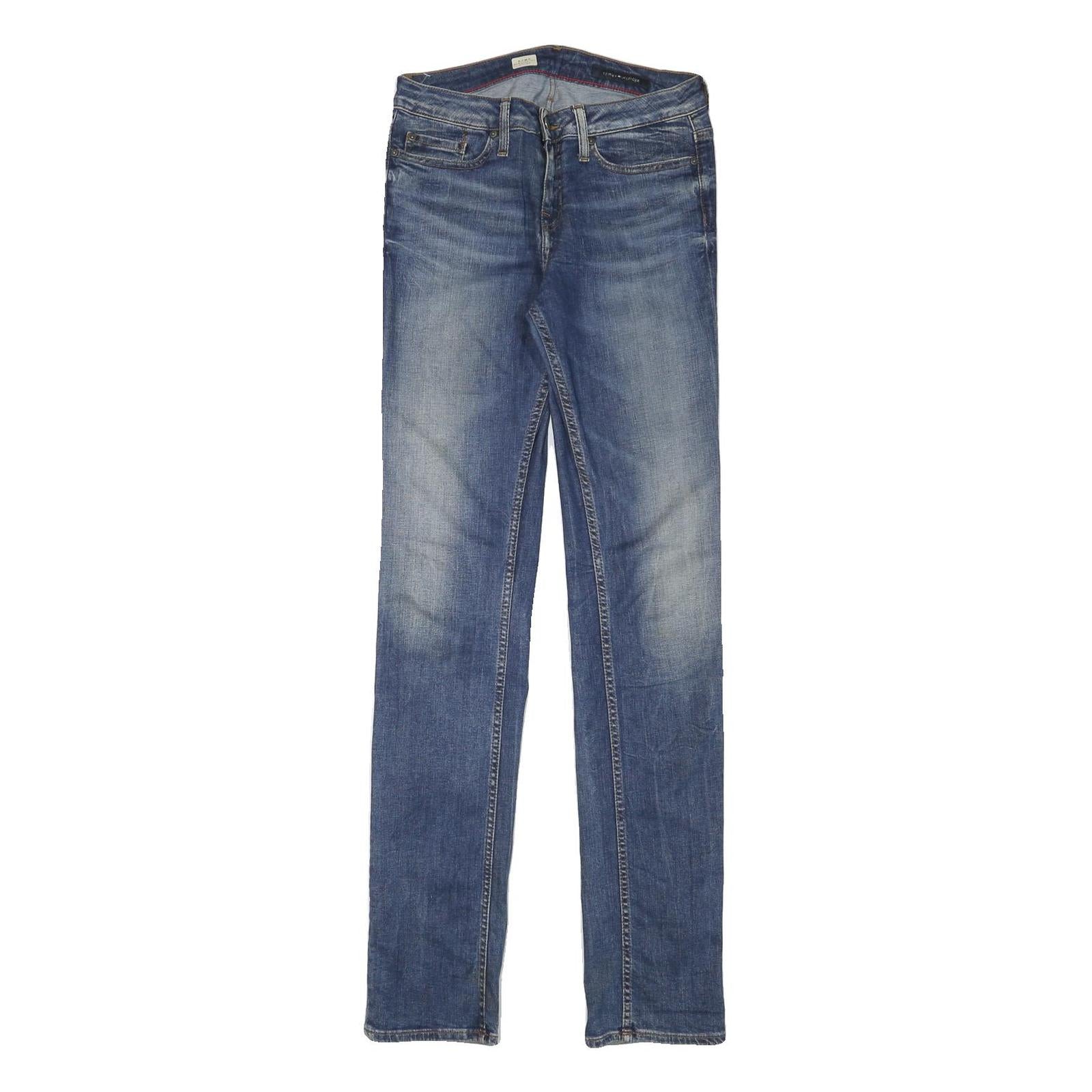 TOMMY HILFIGER Womens Blue Slim Skinny Denim Light W27 L34 Stretch Jeans