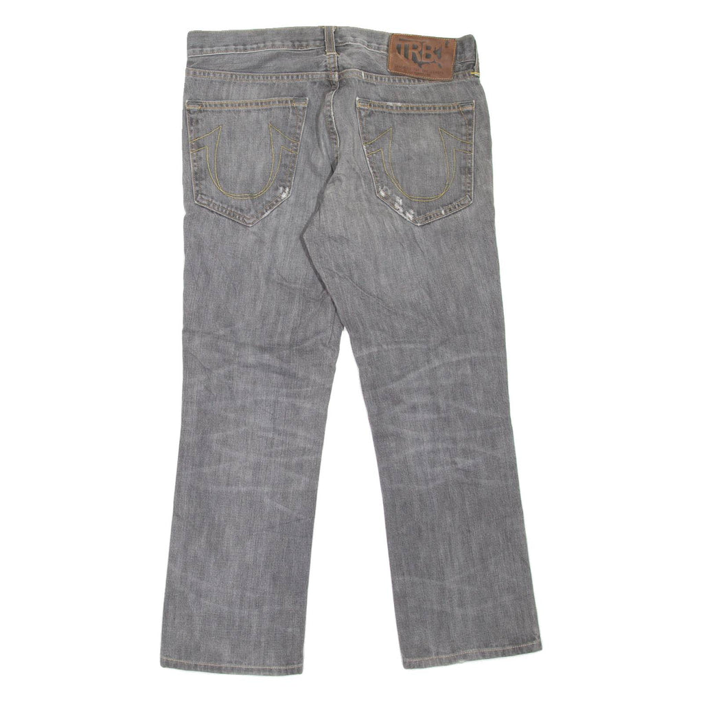TRUE RELIGION Womens Jeans Grey Regular Straight Stone Wash W30 L26