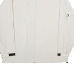 REEBOK Mens White Nylon Zip Jacket L Lightweight Sports Casual Outerwear