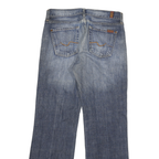 7 FOR ALL MANKIND Womens Regular Fit Blue Denim Flared Cotton Blend W29 L28