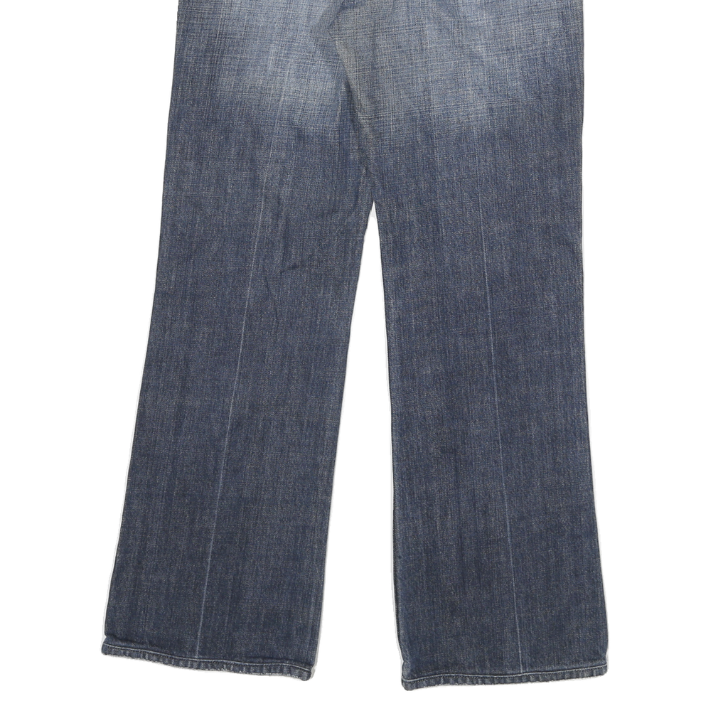 7 FOR ALL MANKIND Womens Regular Fit Blue Denim Flared Cotton Blend W29 L28