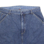 Gloria Vanderbilt Womens Blue Denim Mini Cotton Blend Skort L Pockets Zip Casual